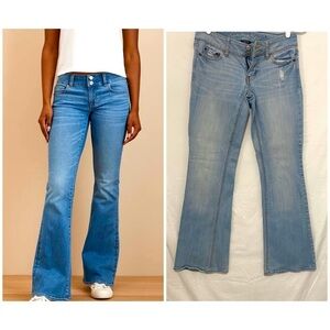 American Eagle Vintage Y2K Artist Stretch Jeans Size 2 Short in Light Wash